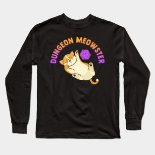 Funny Dungeon Meowster Fantasy Gaming Pun Long Sleeve T-Shirt